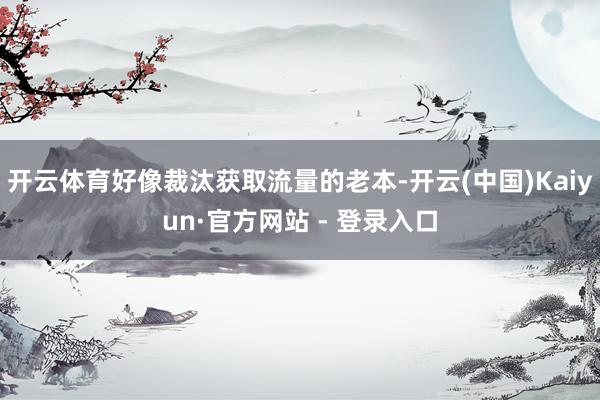 开云体育好像裁汰获取流量的老本-开云(中国)Kaiyun·官方网站 - 登录入口