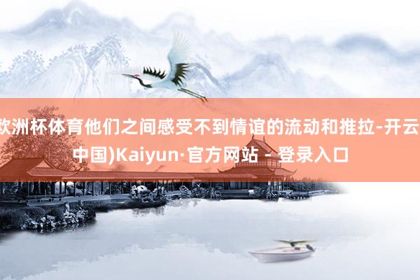 欧洲杯体育他们之间感受不到情谊的流动和推拉-开云(中国)Kaiyun·官方网站 - 登录入口