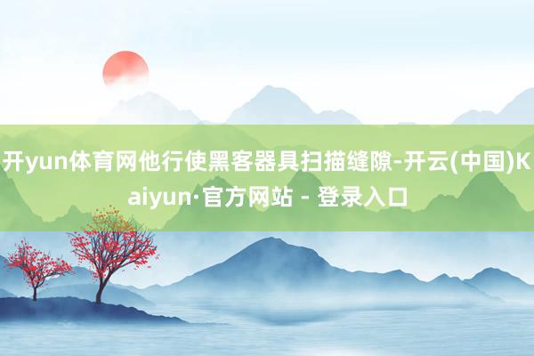 开yun体育网他行使黑客器具扫描缝隙-开云(中国)Kaiyun·官方网站 - 登录入口