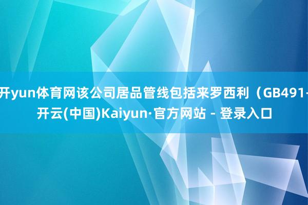 开yun体育网该公司居品管线包括来罗西利(GB491-开云(中国)Kaiyun·官方网站 - 登录入口