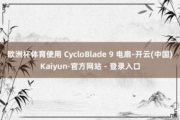 欧洲杯体育使用 CycloBlade 9 电扇-开云(中国)Kaiyun·官方网站 - 登录入口