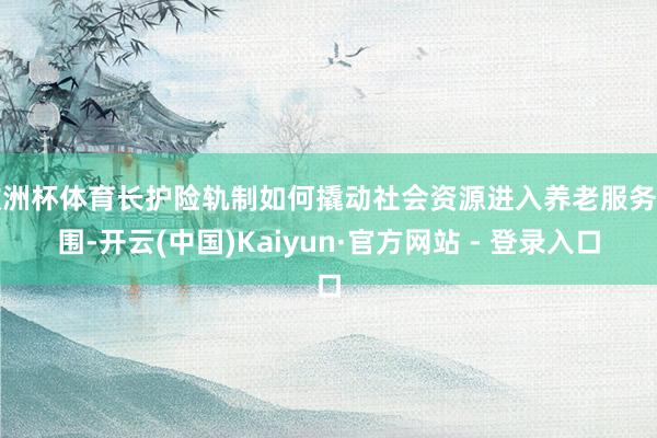 欧洲杯体育长护险轨制如何撬动社会资源进入养老服务范围-开云(中国)Kaiyun·官方网站 - 登录入口