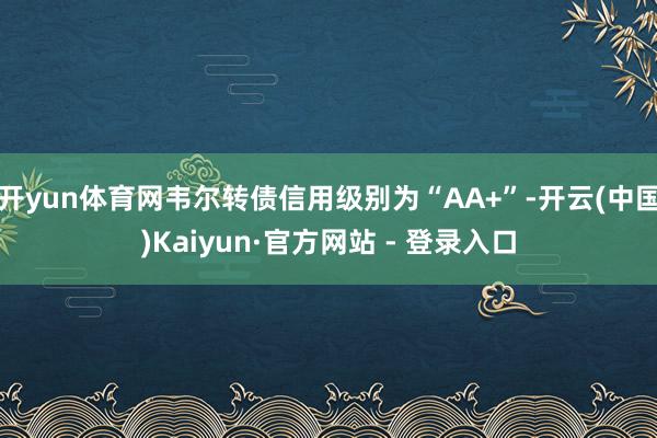 开yun体育网韦尔转债信用级别为“AA+”-开云(中国)Kaiyun·官方网站 - 登录入口