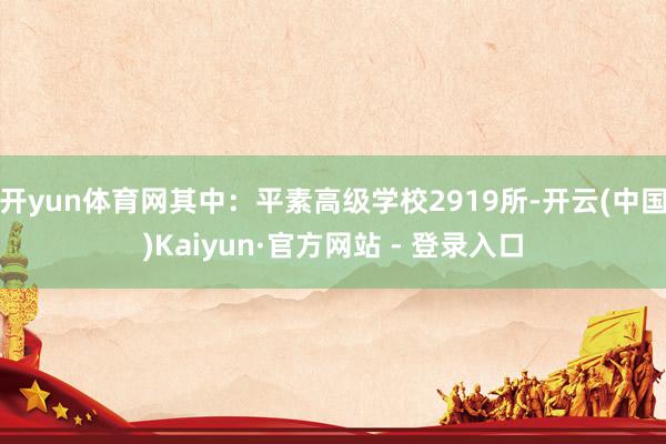 开yun体育网其中：平素高级学校2919所-开云(中国)Kaiyun·官方网站 - 登录入口