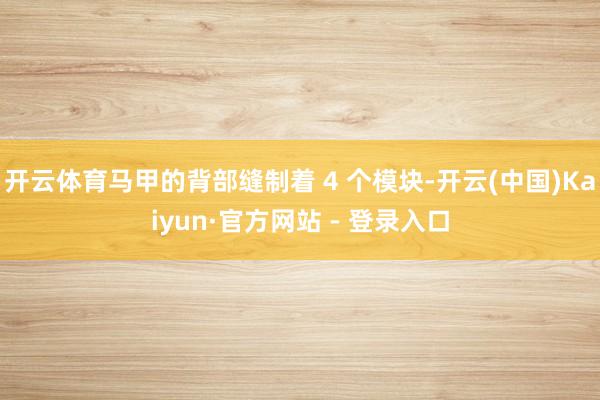 开云体育马甲的背部缝制着 4 个模块-开云(中国)Kaiyun·官方网站 - 登录入口